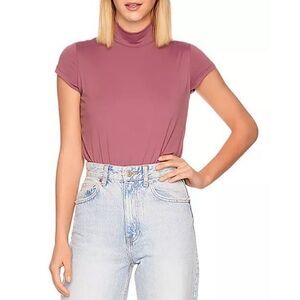 Susana Monaco Mock Neck Thong Bodysuit